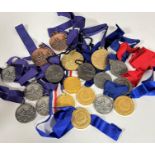 A collection of nineteen Strathclyde Regatta and other rowing medals including 1st, 2nd and 3rd