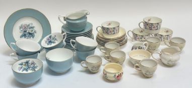 A mixed group comprising a Royal Worcester china part tea service comprising two sugar bowls, a