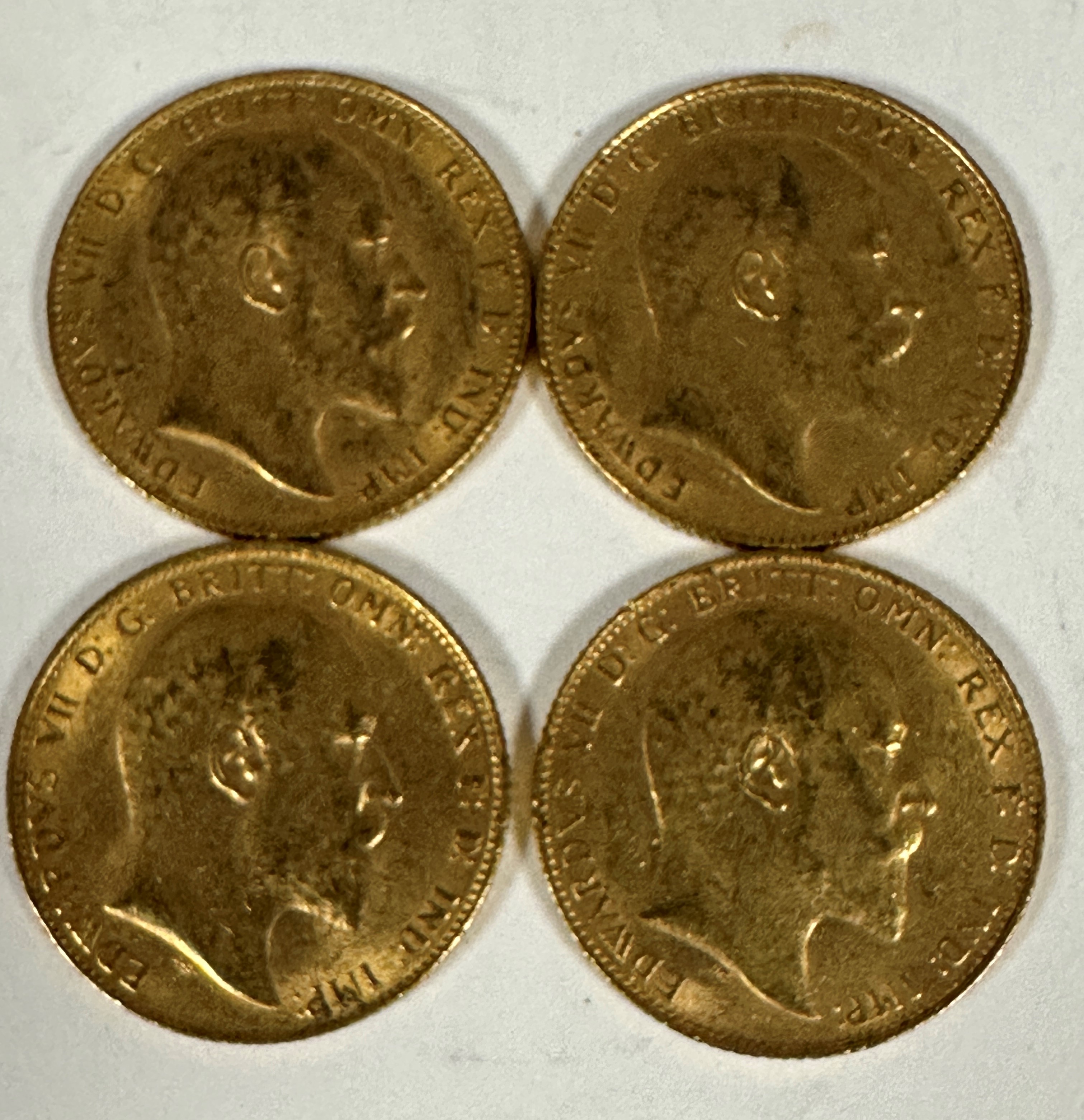 A set of Edward VII gold sovereigns 1907 (4)