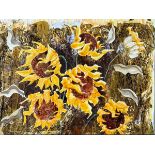 June Berry-Wightman (Contemporary), Study of Sunflowers, signed, acrylic, framed. 34cm by 45cm