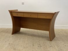 Tom Schneider Embrace range, a contemporary cherry wood dressing table or console table, fitted with