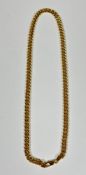 A modern 18ct gold kerb link necklace with lobster claw fastening, (l x 49cm) 32.12g