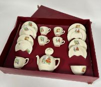 A 1930's childs dolls fifteen piece tea service in original fitted box, complete with, four cups,