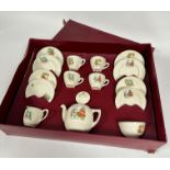 A 1930's childs dolls fifteen piece tea service in original fitted box, complete with, four cups,