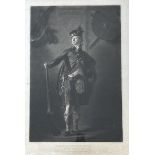 After Sir Henry Raeburn RA, Colonel Ranaldson MacDonell of Glengarry, engraving in ebonized gilt