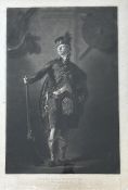After Sir Henry Raeburn RA, Colonel Ranaldson MacDonell of Glengarry, engraving in ebonized gilt