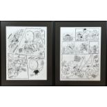 Tom Patterson Scottish,, Beano Cartoonist, set of six original Dennis The Menace hand drawn cartoons