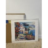 A folder containing 20 mounted prints of various themes, including abstract geometric, landscapes