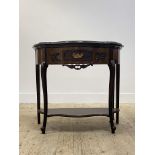 An Edwardian mahogany card table in the 18th century style, the serpentine top folding over to