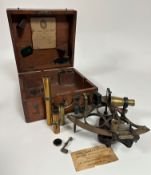 A John Parkes & Sons Liverpool Chronometer Makers to the Admiralty brass Sextant, Y 344 with