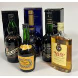 A group of spirits including, a bottle of Black Bottle blended whisky, boxed, a bottle of