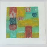 Gayle Robinson (Scottish), Garden Structure v/e on handmade paper, in a line finished box glazed