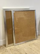 A pair of silver painted picture frames (75cm x 91cm) together with another pair of picture