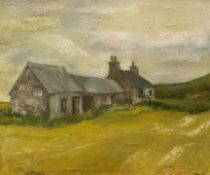 Robert Sadler ? (British, 1909 - 2001) A Cottage in Landscape, oil on canvas, signed bottom right