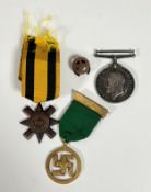 A 1914-19 British War Medal S16161 PTE F.D. HARSANT, RIF, BRIG, Boy Scouts Medal of Merit, H.MOIR,