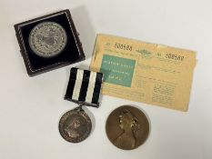St John's Ambulance Service Long Service medal, silver 28492 PTE. W.H. LAKIN. NO5015 S.J.A.B.