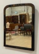 A late 19th/ early 20th century wall mirror with chinoiserie frame 50cm x 65cm