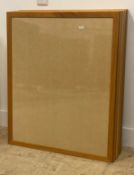 A set of ten glazed beech picture frames 75cm x 91cm