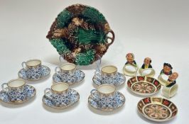 A mixed group comprising a pair of Royal Doulton imari pattern trinket dishes (w-10cm), a Royal