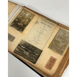 WWI Interest: a photograph album containing various portrait and group photographs, documents and