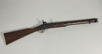 Tower 1844: a reproduction Enfield Carbine, steel barrel (53cm), lock and filling, brass butt and