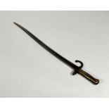 A French M1866 chassepot bayonet, no scabbard (overall: 67cm)