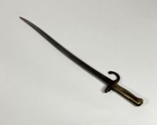 A French M1866 chassepot bayonet, no scabbard (overall: 67cm)