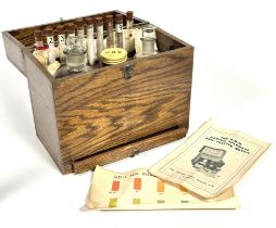 A British Drug Houses Ltd B. D. M. Barium Sulphate soil testing outfit in original fitted oak case