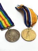 A pair of WWI general service medals, J Auld CZ 9528 O. TEL. R.N.V.R complete with ribbons. (2)