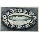 Richard Bawden (b.1936), The Mackerel, etching signed print 13/85 (signed pencil bottom right) in