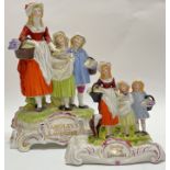 A large Dresden figural advertising group for Yardley's Old English Lavender soap (marked verso) (h-