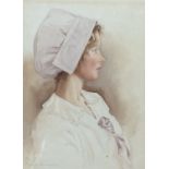 Evelyn Brown (nee Thompson, Scottish, fl. early 20thc), Portrait of Alexa Thompson, signed lower