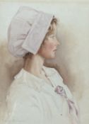 Evelyn Brown (nee Thompson, Scottish, fl. early 20thc), Portrait of Alexa Thompson, signed lower