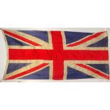 A large linen Union flag/Union Jack (l- 210cm, w- 105cm)