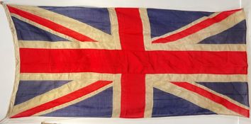 A large linen Union flag/Union Jack (l- 210cm, w- 105cm)