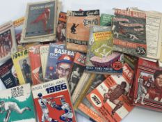 A collection of various American Baseball Annuals from 1930's to 1970's etc and American Football
