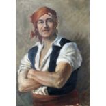Evelyn Brown (Scottish, fl, early 20thc), "Fancy Dress, portrait of Robert W.Brown", signed lower