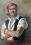 Evelyn Brown (Scottish, fl, early 20thc), "Fancy Dress, portrait of Robert W.Brown", signed lower