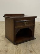 An Edwardian mahogany table cabinet fitted with a drawer (converted) H34cm