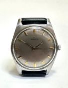 A Vintage Gents Zenith Swiss stainless steel cased manual wind 1970's style wrist watch with baton