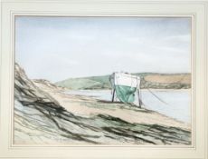 Noel Dennes (British), The Gannel Valley, Cornwall, watercolour on paper, signed bottom left in a