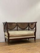 Clockhouse furniture, A quality mahogany Leith settee in the Georgian taste, the high back and