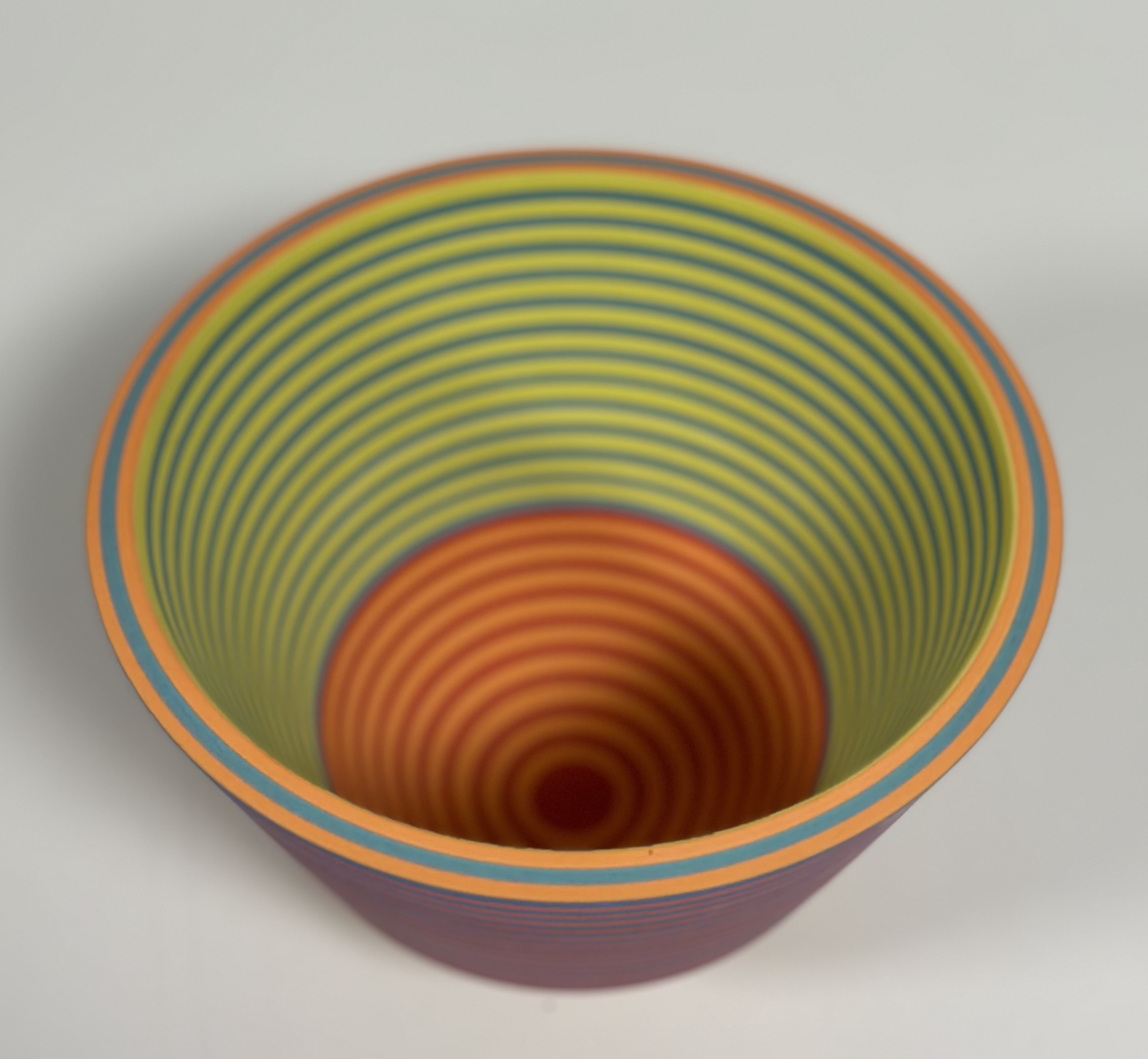 •Sara Moorhouse (b. 1974), Medium Angular Saturn Bowl, stoneware, decorated in concentric - Image 3 of 4