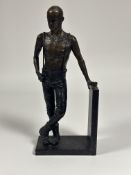 •Freek Weidema (Dutch, Contemporary), Standing Male Figure, bronze, mounted on a marble base. Height
