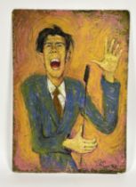 •Edward Scott Dobson (English, 1918-86), Portrait of Johnnie Ray, signed lower right, dated 1957,