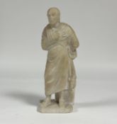 After the Antique, a marble figure of Sophocles, based on the Lateran Sophocles, unsigned. 35cm