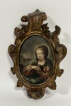 Property of the late Countess Haig: Italian School, 18th Century, The Madonna, oil on copper,