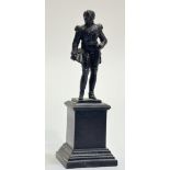 19th Century School, a desk bronze figure of a military leader, possibly Tsar Alexander I,