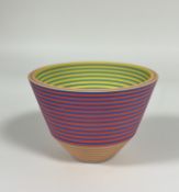 •Sara Moorhouse (b. 1974), Medium Angular Saturn Bowl, stoneware, decorated in concentric