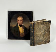 After Sir Henry Raeburn, a portrait of Sir Walter Scott, 19th century, oil on canvas, inscribed